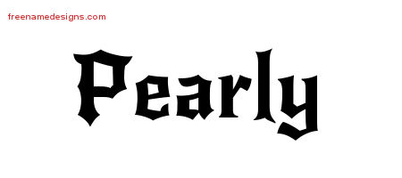 Gothic Name Tattoo Designs Pearly Free Graphic