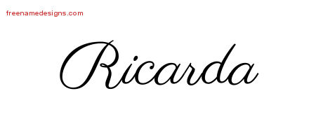 Classic Name Tattoo Designs Ricarda Graphic Download
