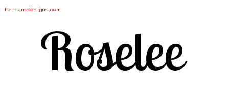 Handwritten Name Tattoo Designs Roselee Free Download