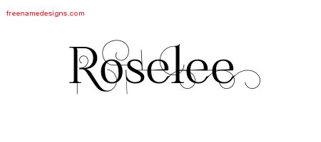 Decorated Name Tattoo Designs Roselee Free
