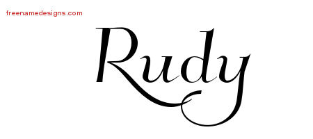 Elegant Name Tattoo Designs Rudy Free Graphic