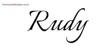 Calligraphic Name Tattoo Designs Rudy Free Graphic