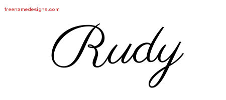 Classic Name Tattoo Designs Rudy Printable