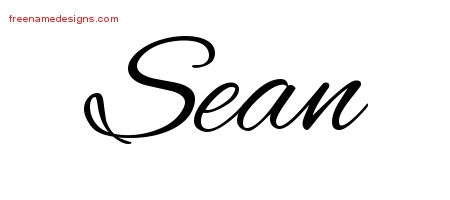 Cursive Name Tattoo Designs Sean Download Free