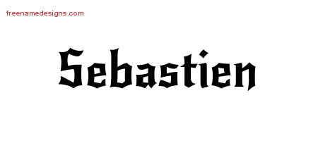 Gothic Name Tattoo Designs Sebastien Download Free