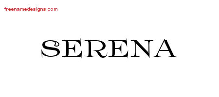 serena name geneva designs tattoo flourishes printable freenamedesigns