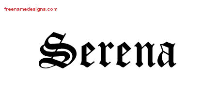 name tattoo selena serena designs blackletter graphic names lettering freenamedesigns
