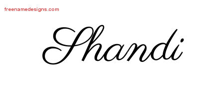 Classic Name Tattoo Designs Shandi Graphic Download