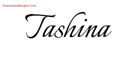 Calligraphic Name Tattoo Designs Tashina Download Free