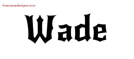 Gothic Name Tattoo Designs Wade Download Free