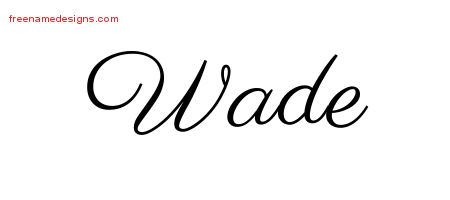 Classic Name Tattoo Designs Wade Printable