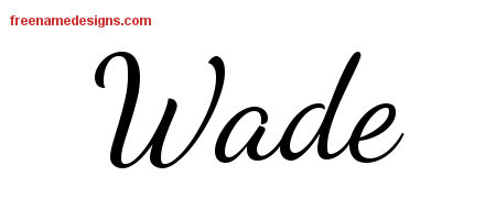 Lively Script Name Tattoo Designs Wade Free Download