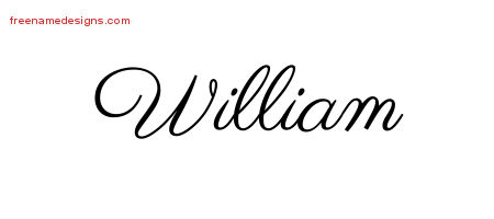 Classic Name Tattoo Designs William Graphic Download