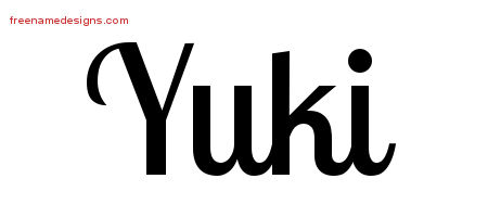 yuki name designs tattoo handwritten
