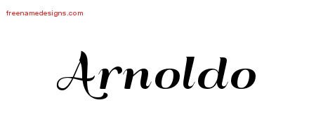 Arnoldo Art Deco Name Tattoo Designs
