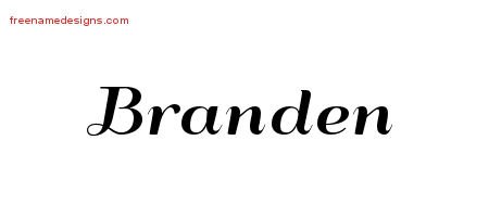 Branden Art Deco Name Tattoo Designs