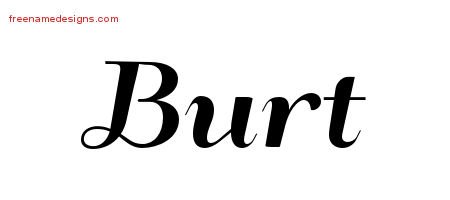 Burt Art Deco Name Tattoo Designs