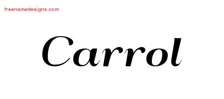 Carrol Art Deco Name Tattoo Designs