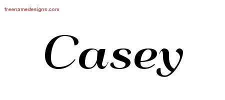 Casey Art Deco Name Tattoo Designs