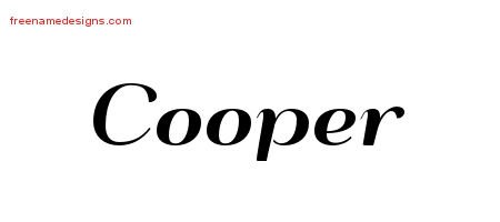Cooper Art Deco Name Tattoo Designs
