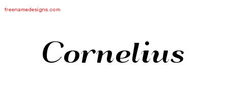Cornelius Art Deco Name Tattoo Designs