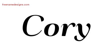 Cory Art Deco Name Tattoo Designs