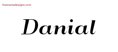 Danial Art Deco Name Tattoo Designs