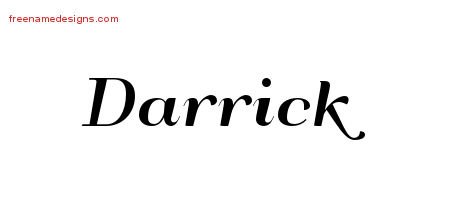 Darrick Art Deco Name Tattoo Designs