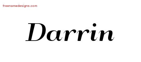 Darrin Art Deco Name Tattoo Designs