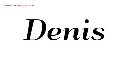 Denis Art Deco Name Tattoo Designs