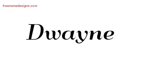 Dwayne Art Deco Name Tattoo Designs