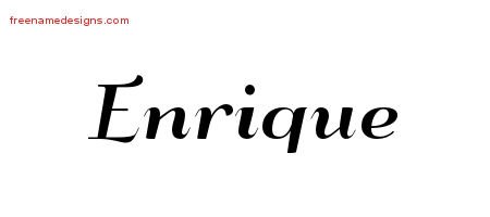 Enrique Art Deco Name Tattoo Designs