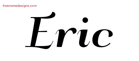 Eric Art Deco Name Tattoo Designs
