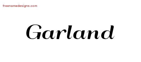 Garland Art Deco Name Tattoo Designs