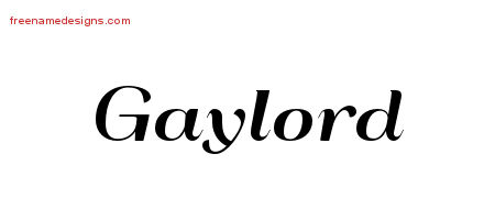 Gaylord Art Deco Name Tattoo Designs