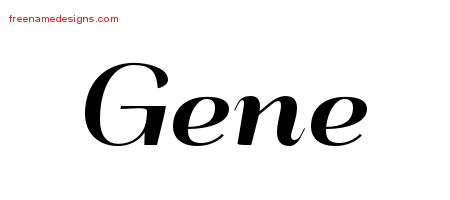 Gene Art Deco Name Tattoo Designs