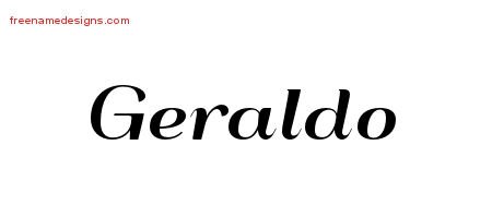 Geraldo Art Deco Name Tattoo Designs