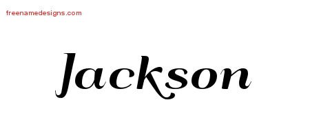 Jackson Art Deco Name Tattoo Designs