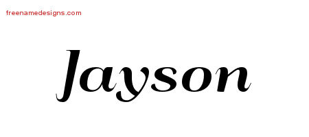 Jayson Art Deco Name Tattoo Designs