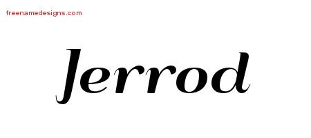Jerrod Art Deco Name Tattoo Designs