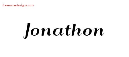 Jonathon Art Deco Name Tattoo Designs