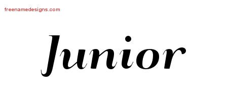 Junior Art Deco Name Tattoo Designs