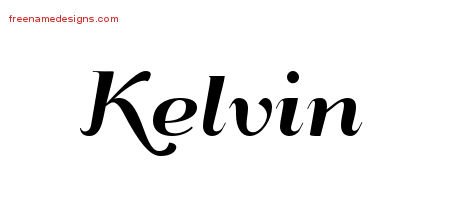 Kelvin Art Deco Name Tattoo Designs