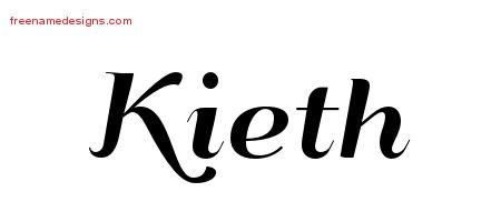 Kieth Art Deco Name Tattoo Designs