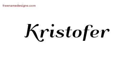 Kristofer Art Deco Name Tattoo Designs