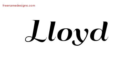 Lloyd Art Deco Name Tattoo Designs