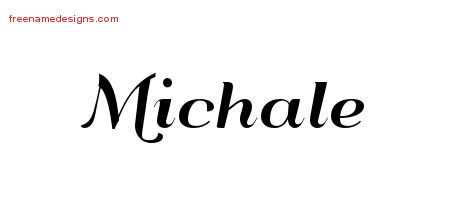Michale Art Deco Name Tattoo Designs