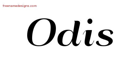 Odis Art Deco Name Tattoo Designs