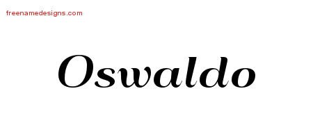 Oswaldo Art Deco Name Tattoo Designs