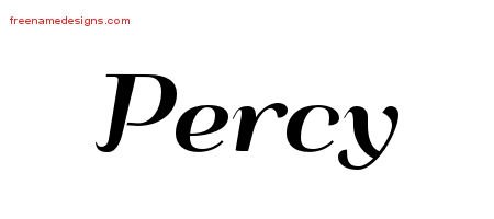 Percy Art Deco Name Tattoo Designs
